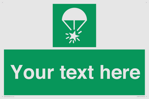 Custom sign safe condition Rocket parachute flare